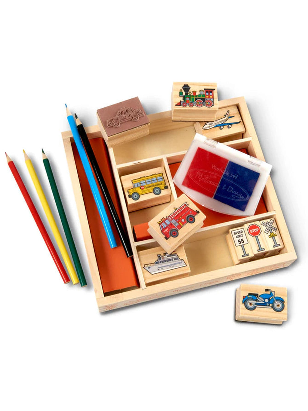 Wooden Stamp Set - Vehicles