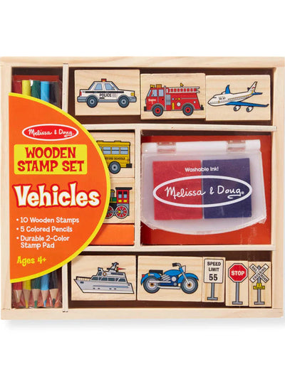 Wooden Stamp Set - Vehicles