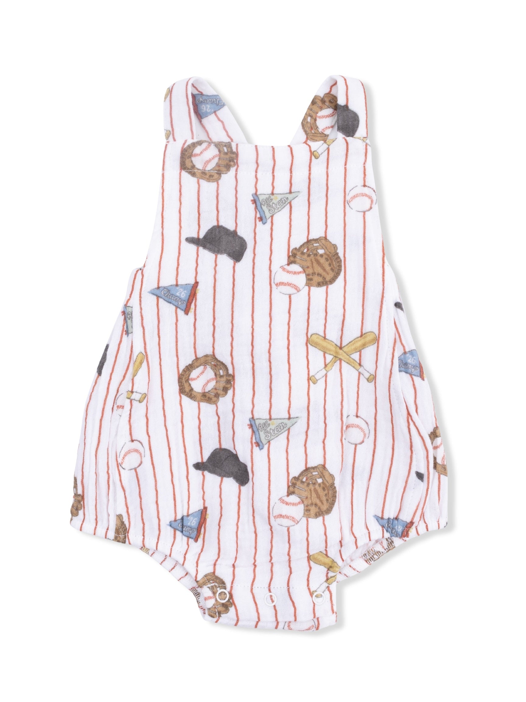 Vintage Baseball Stripe - Retro Sunsuit