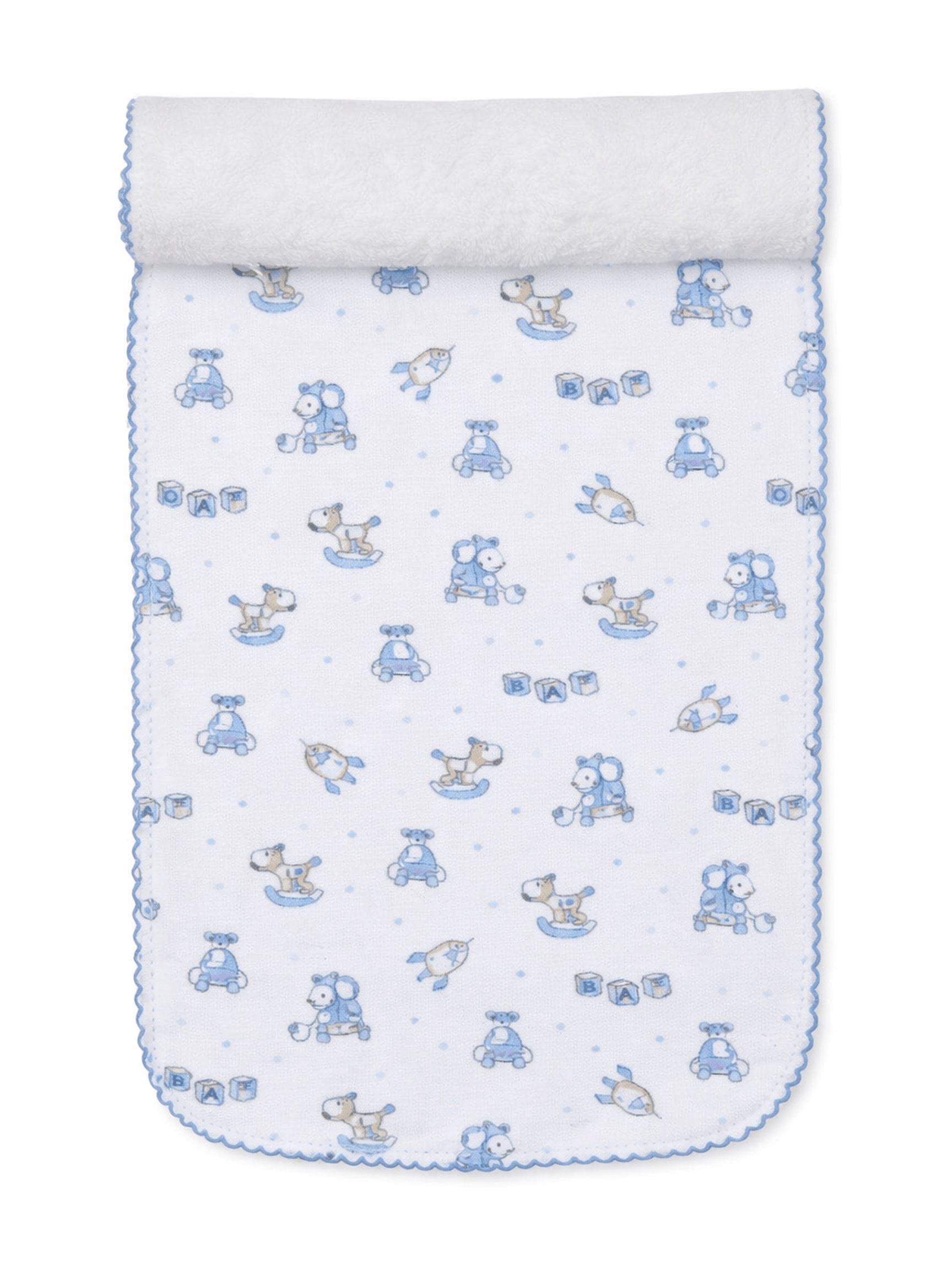 Burp Cloth Blue Vintage Toy Treasures