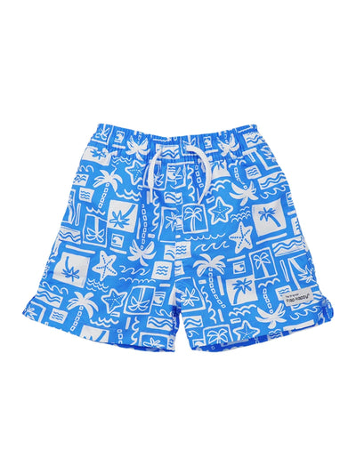 Wesley Swim Trunks - Seaside Palms