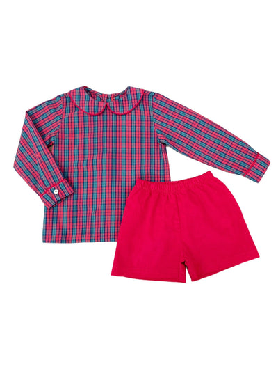 PRE-ORDER Ward Short Set - Red Plaid