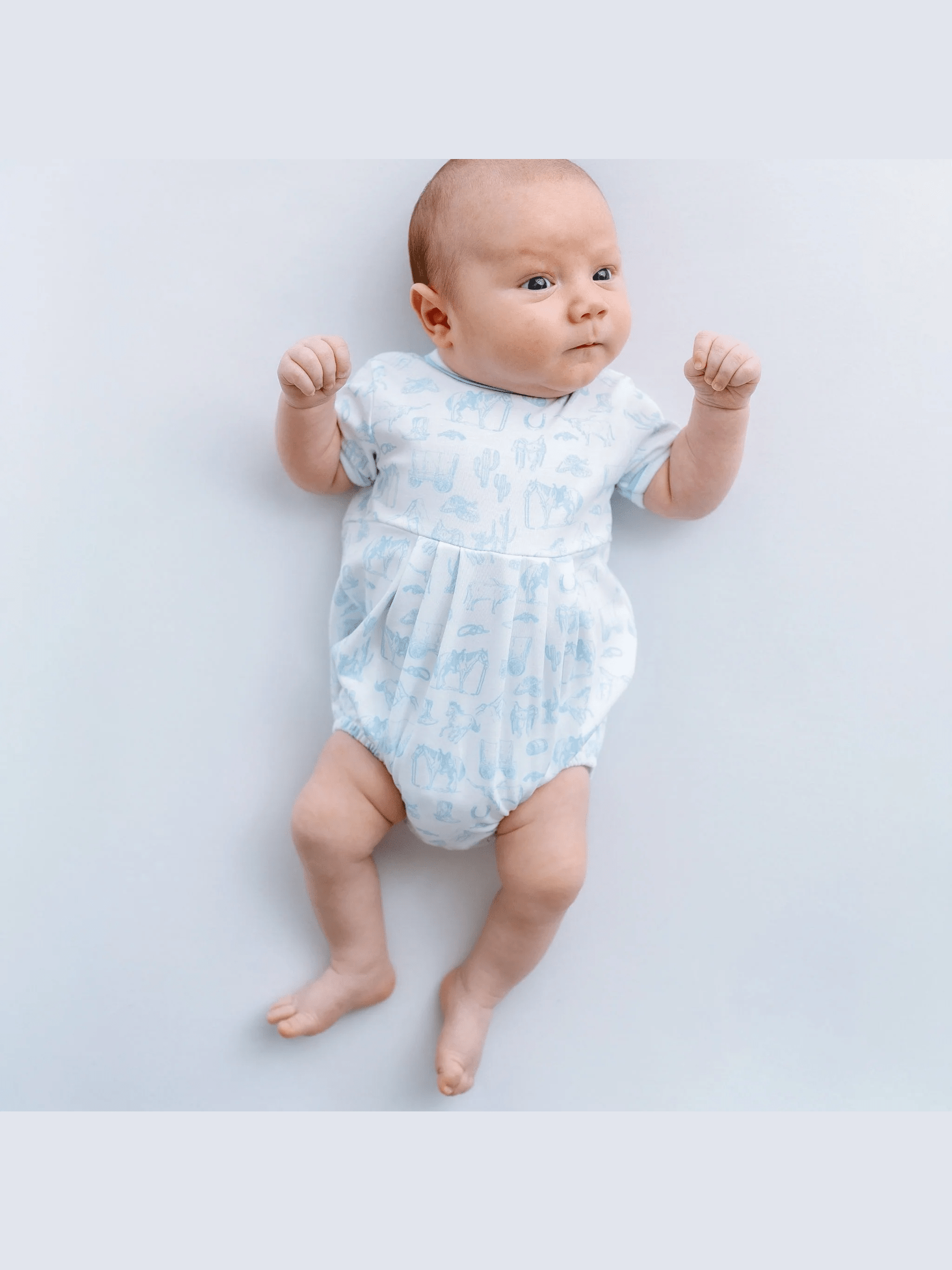 Wild West Toile Short Sleeve Boy Bubble
