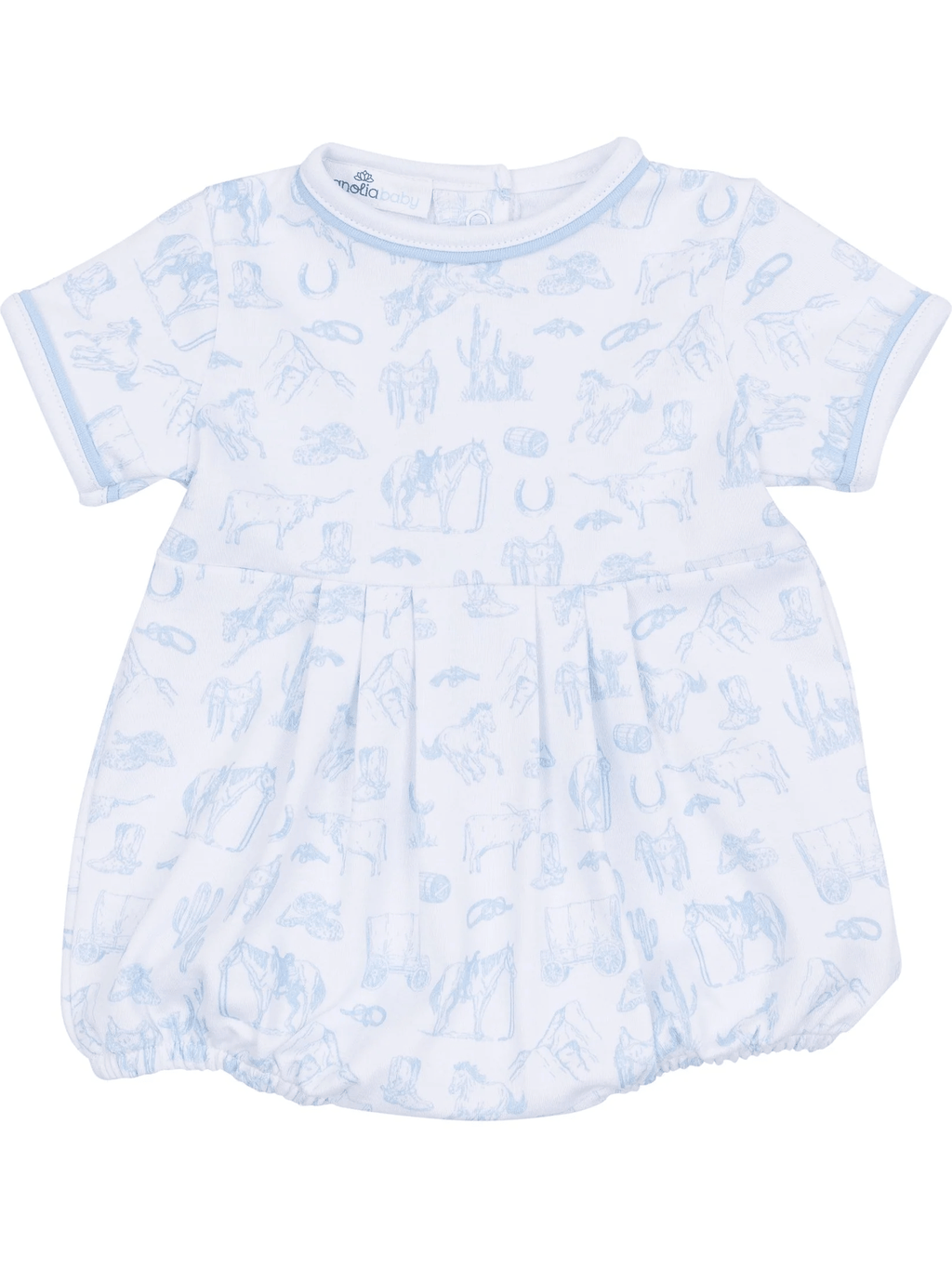 Wild West Toile Short Sleeve Boy Bubble