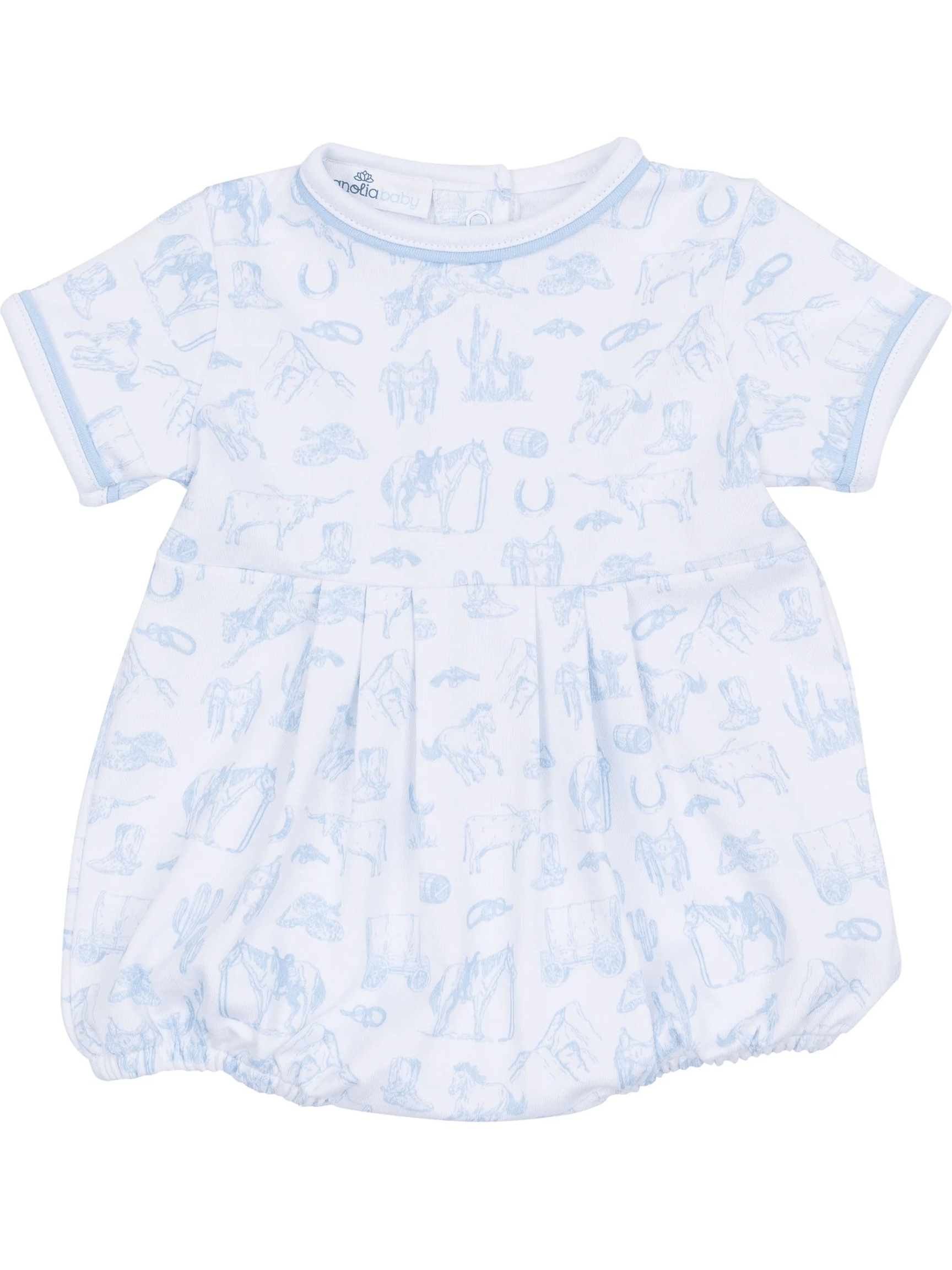 Wild West Toile Short Sleeve Boy Bubble