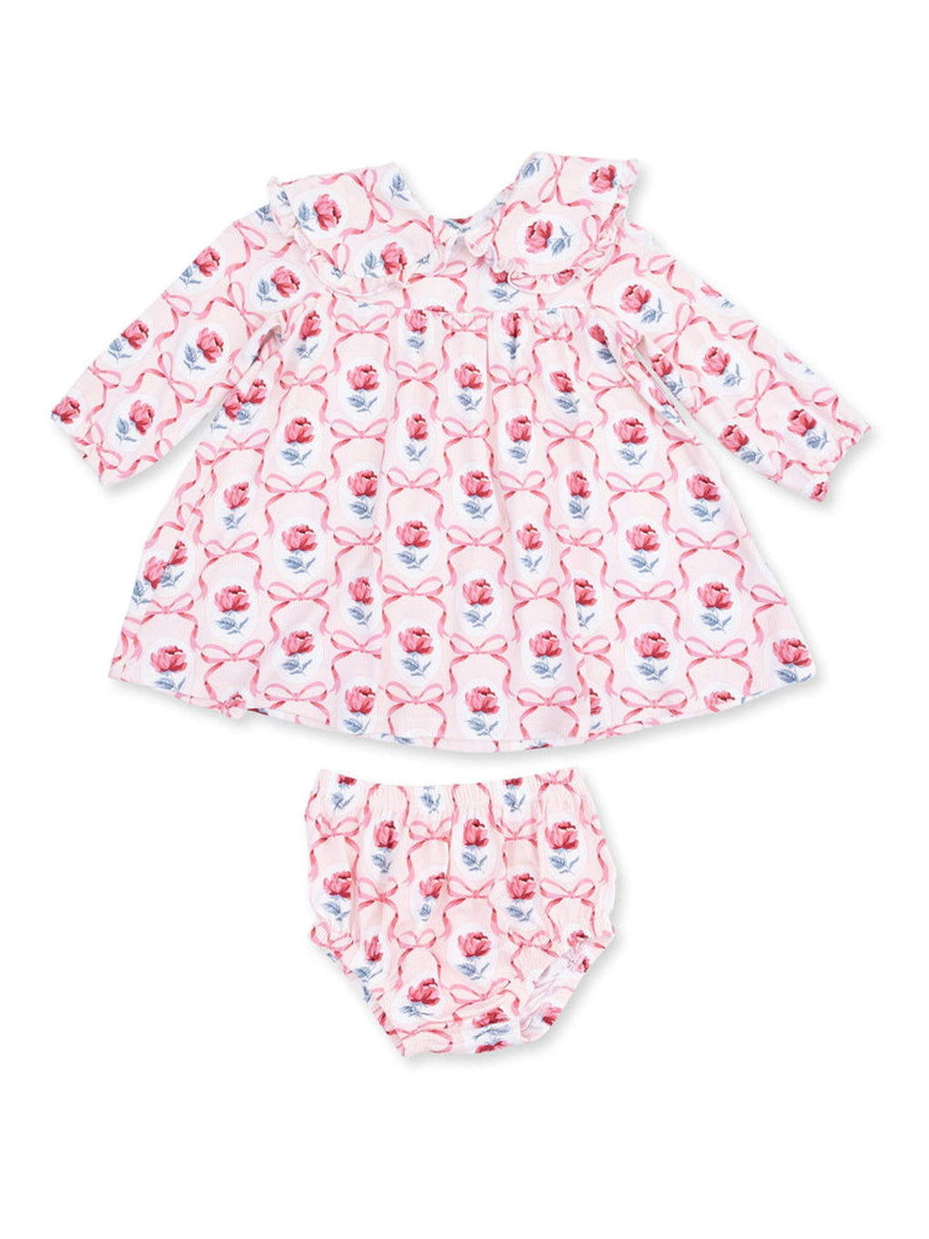 Leslie Rose - Sofia Dress with Oversize Collar and Bloomer