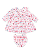 Leslie Rose - Sofia Dress with Oversize Collar and Bloomer