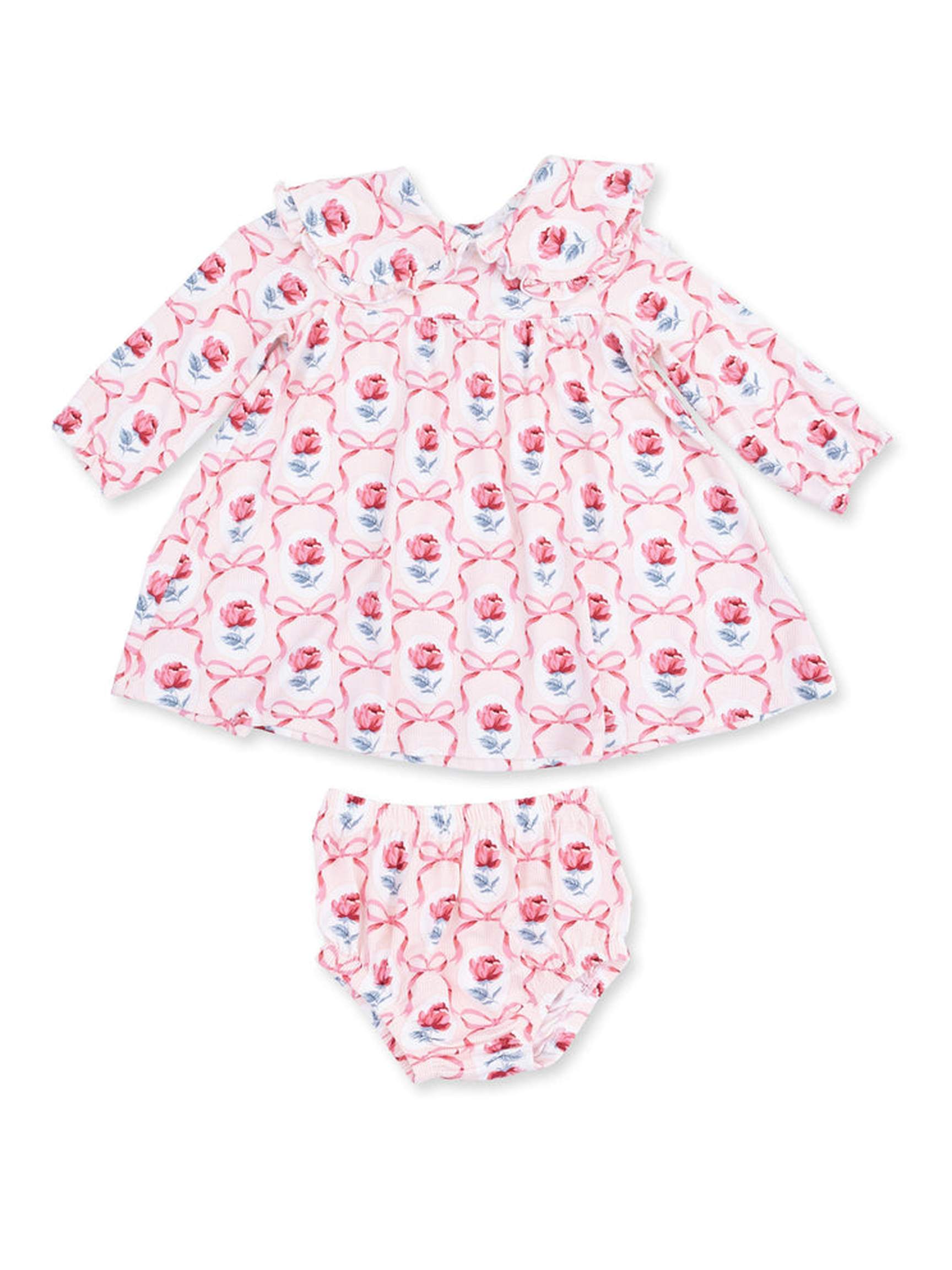 Leslie Rose - Sofia Dress with Oversize Collar and Bloomer