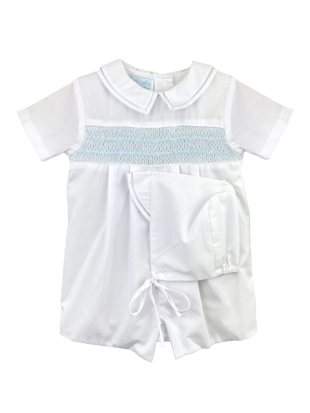Emmett Diamond Smocked Romper Set