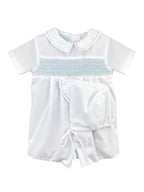 Emmett Diamond Smocked Romper Set