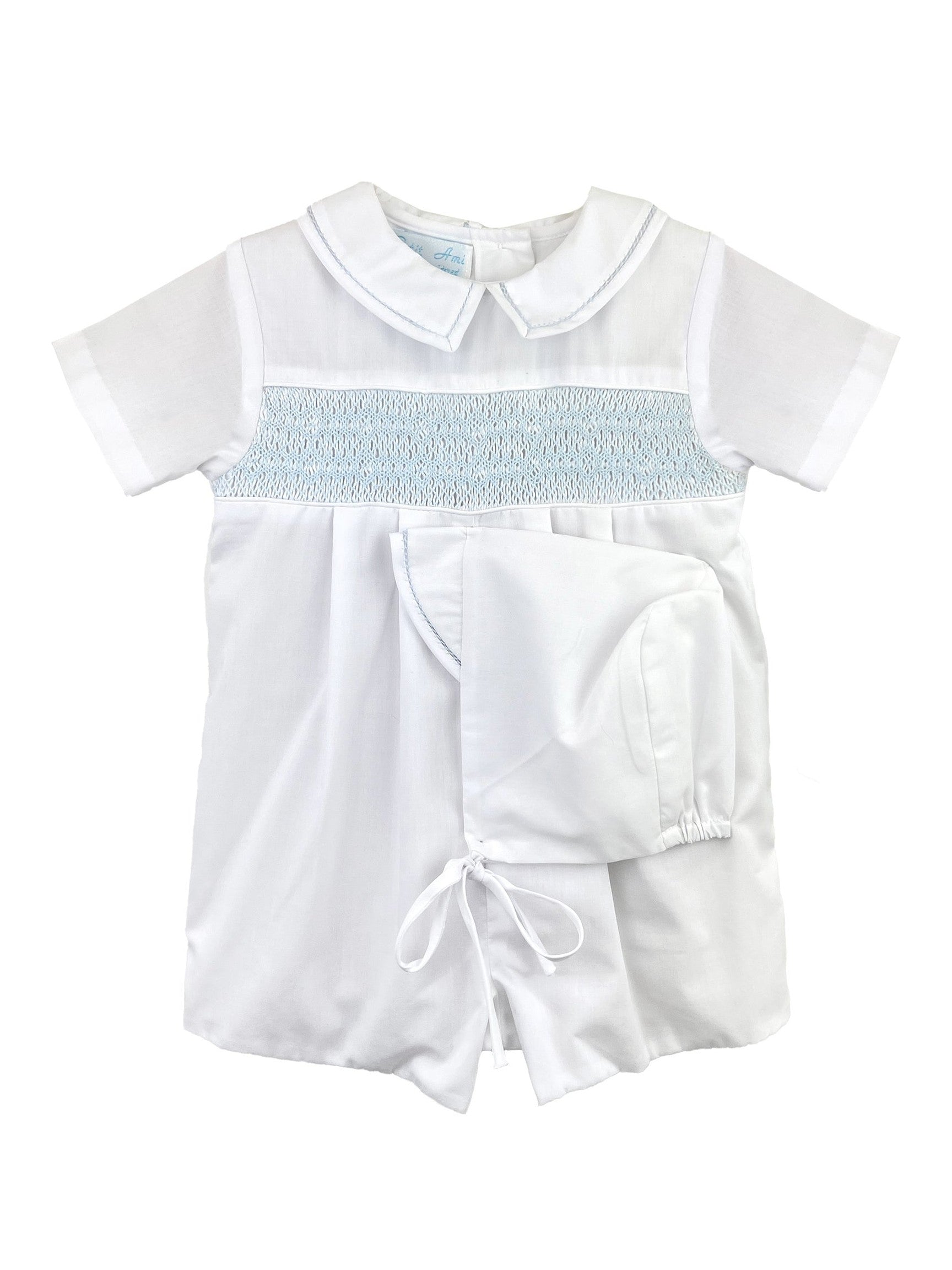Emmett Diamond Smocked Romper Set