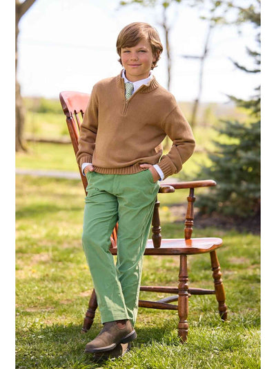 PRE-ORDER Quarter Zip Sweater- Chestnut