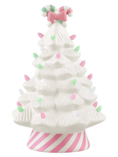 12" Nostalgic Ceramic Candy Cane Tree