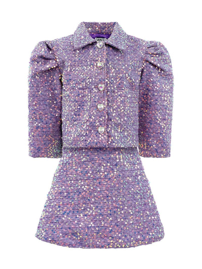 Angelina Sequin Lavender Suit