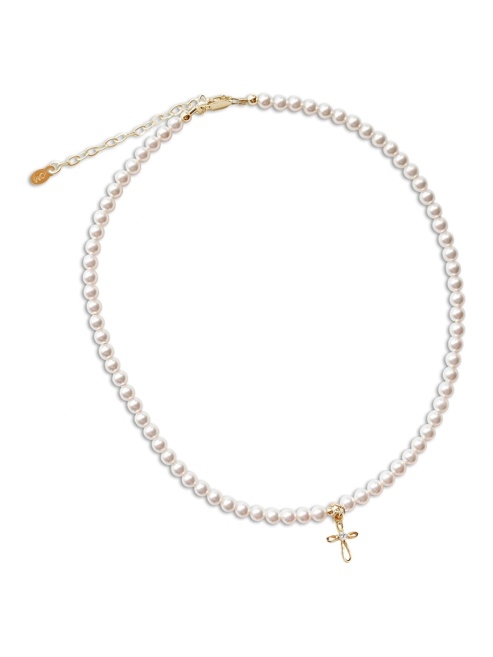 Jayde 14K Gold Plated First Communion Kids Cross Necklace