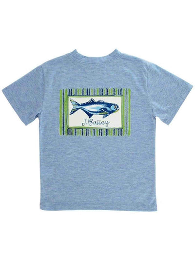 PRE-ORDER Logo Tee-Fish on Blue