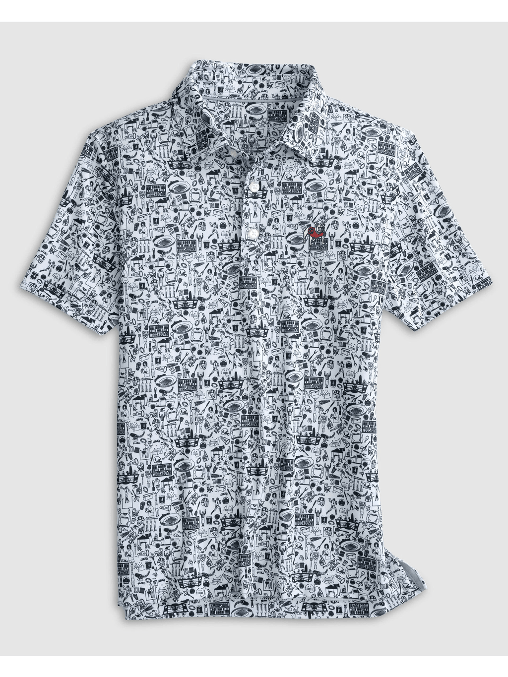 Georgia Tailgater Jr. Printed Jersey Performance Polo - Standard Logo
