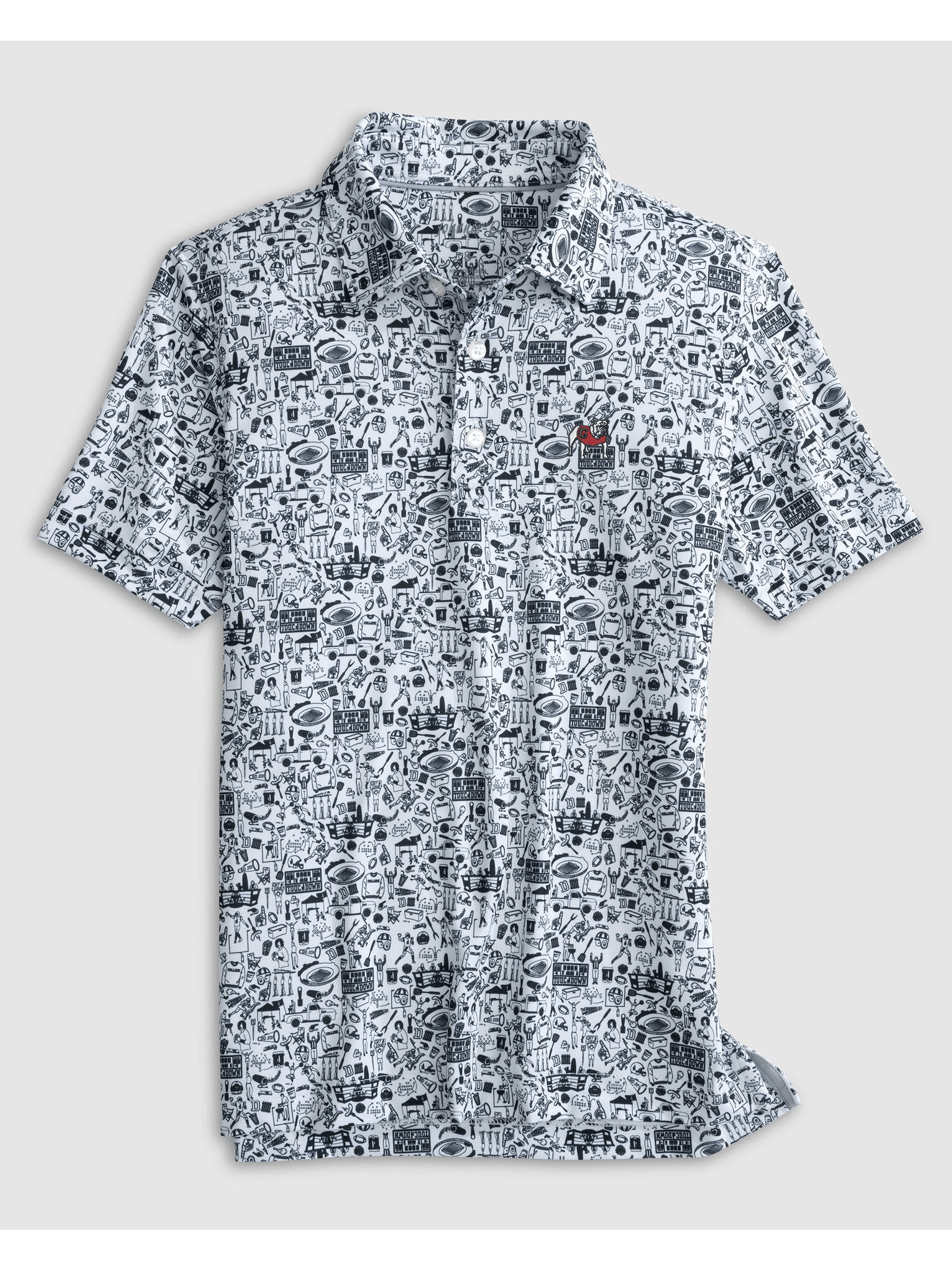 Georgia Tailgater Jr. Printed Jersey Performance Polo - Standard Logo