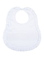 Blessed Smocked Ruffle Bib