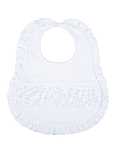 Blessed Smocked Ruffle Bib