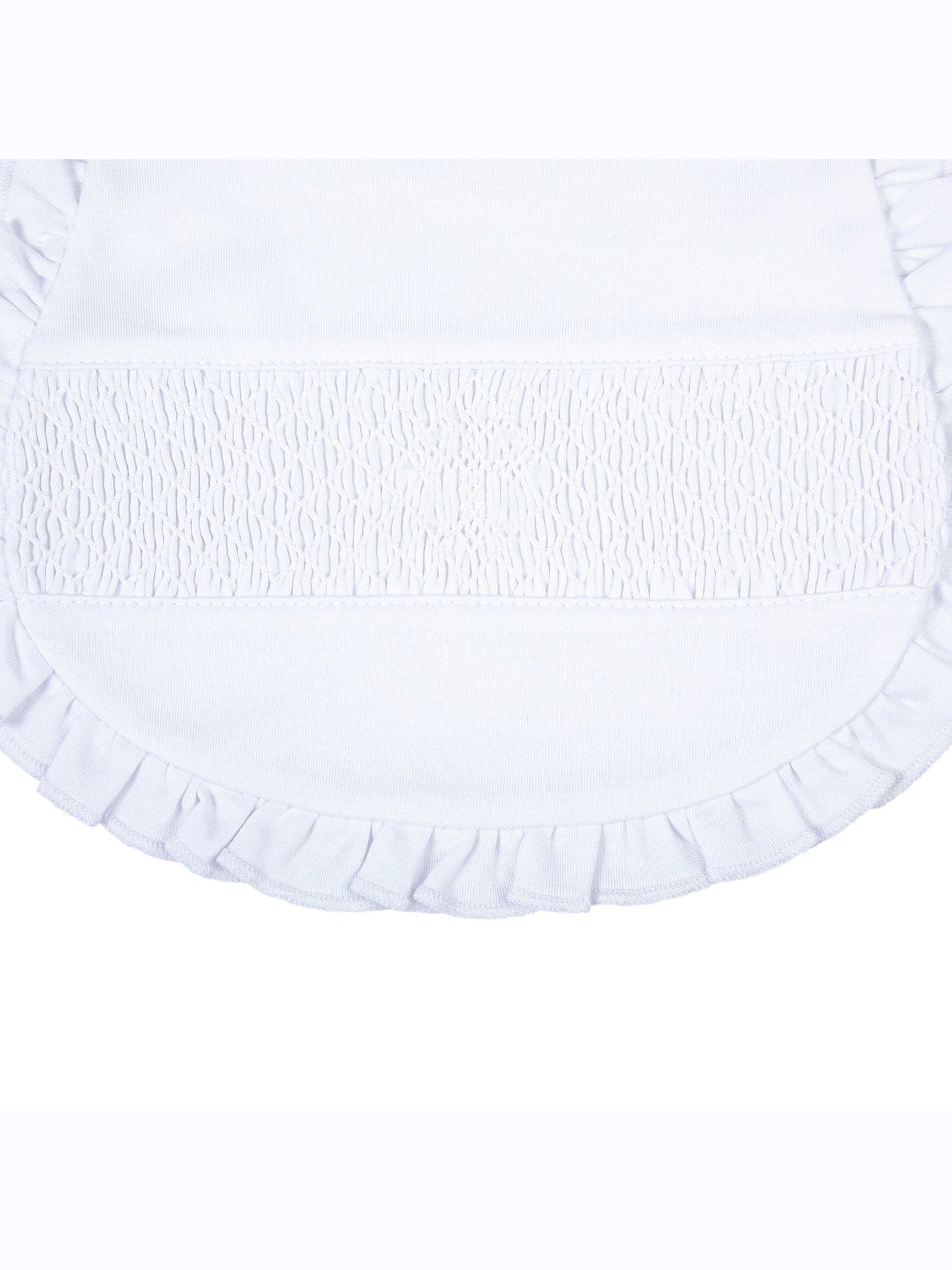 Blessed Smocked Ruffle Bib