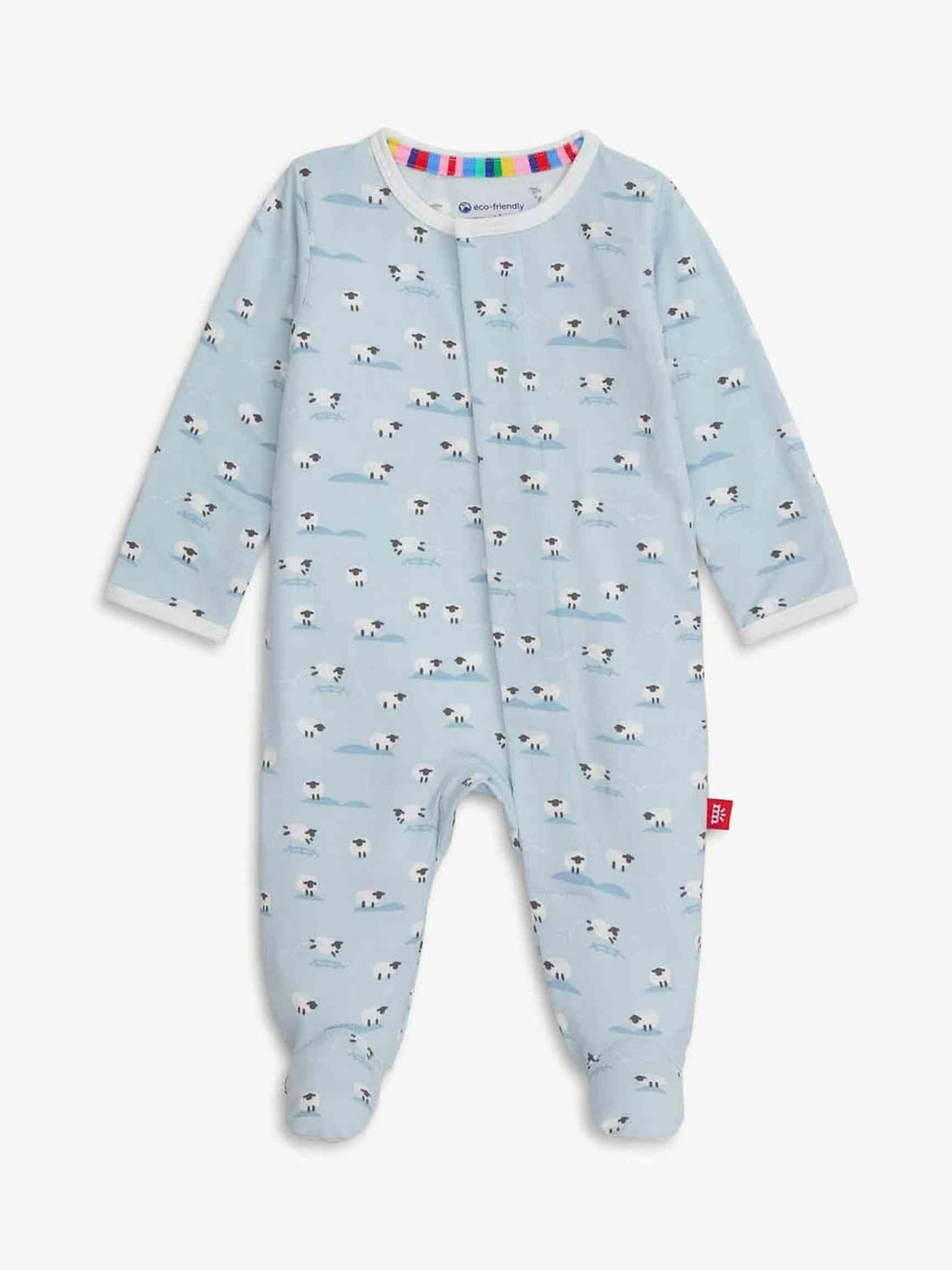Baa Baa Baby Blue Modal Magnetic Footie
