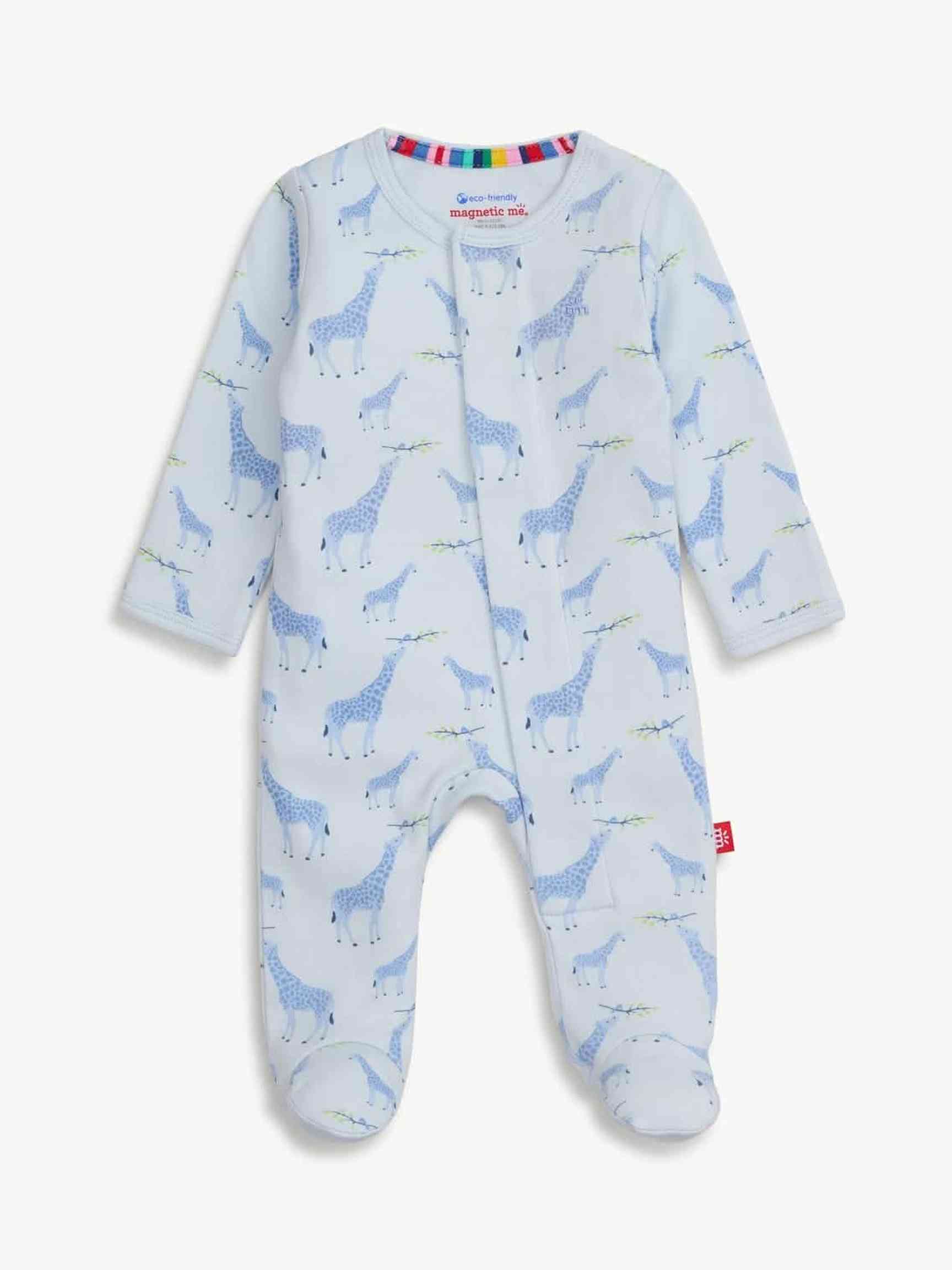 Jolie Giraffe Organic Cotton Boy Footie