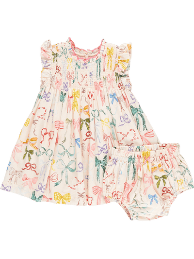 Stevie Dress Set - Watercolor Bows