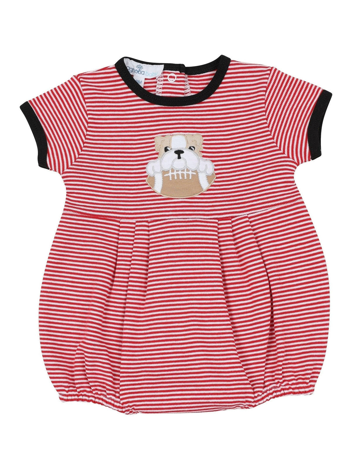 Bulldog Pride Applique Bubble - Posh Tots Children's Boutique