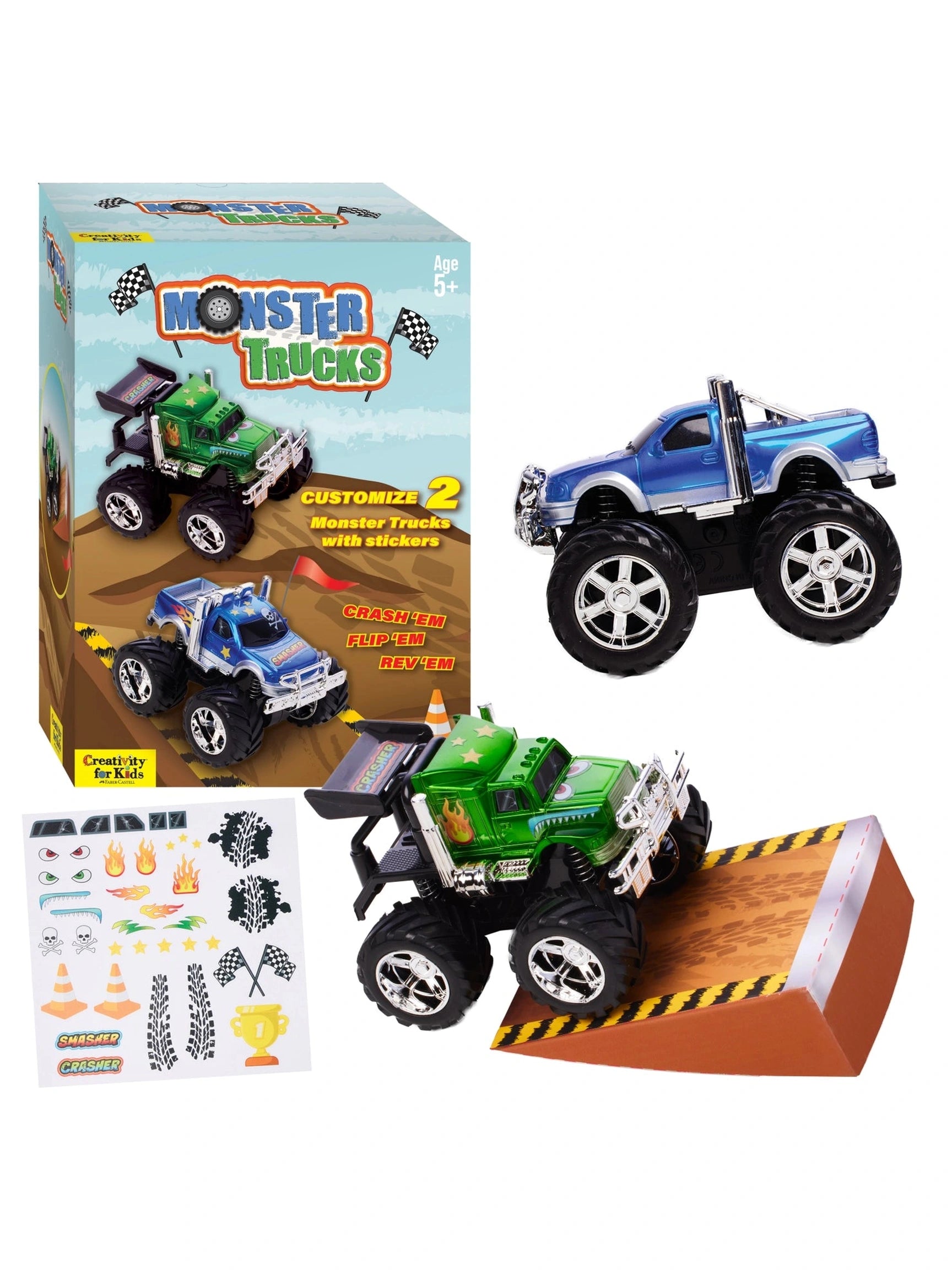 Decorate 2 Monster Trucks Craft Kit for Kids - Posh Tots Children's Boutique