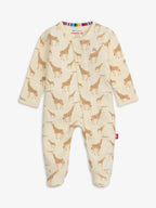 Jolie Giraffe Organic Cotton Boy Footie