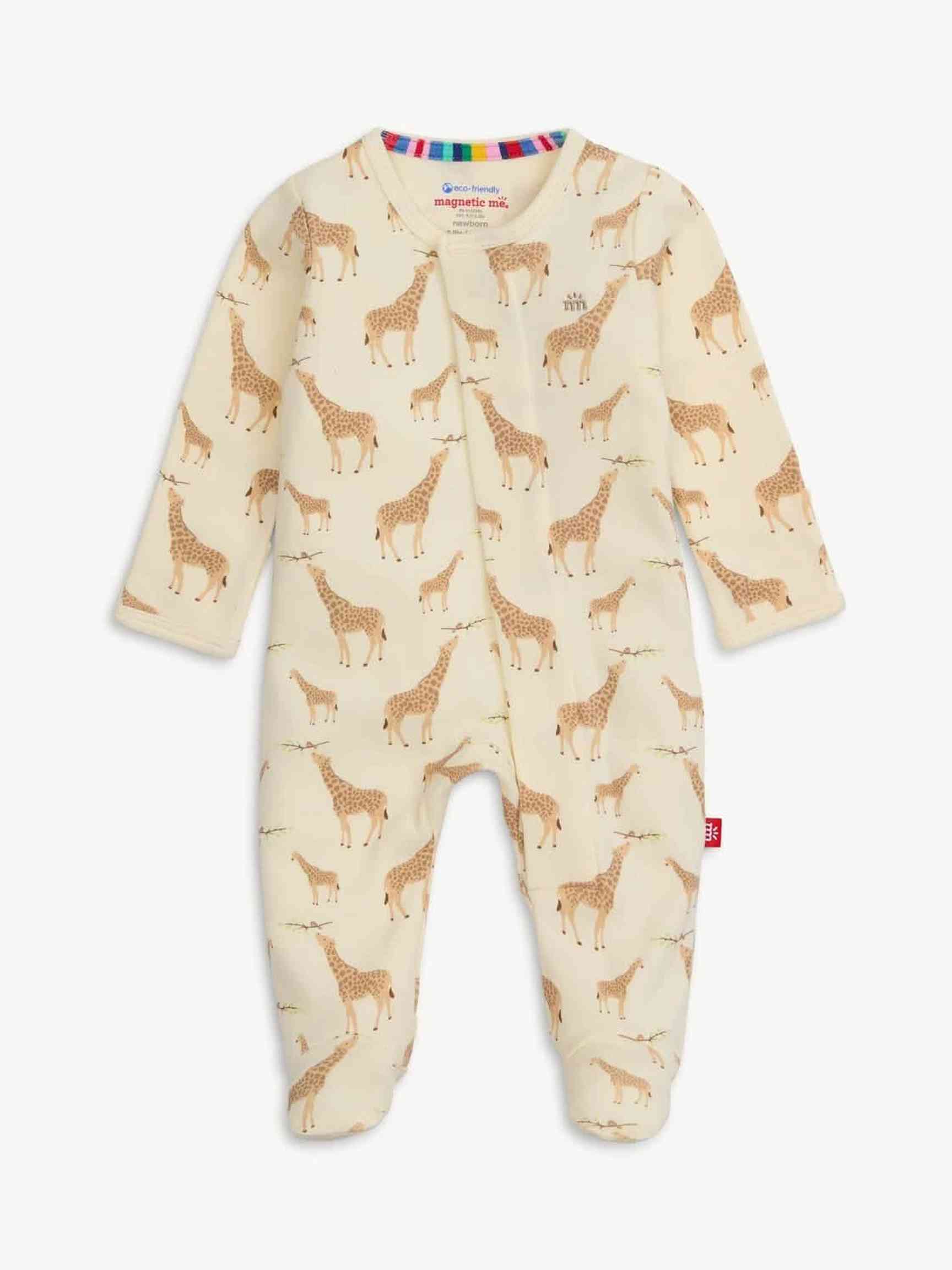 Jolie Giraffe Organic Cotton Boy Footie