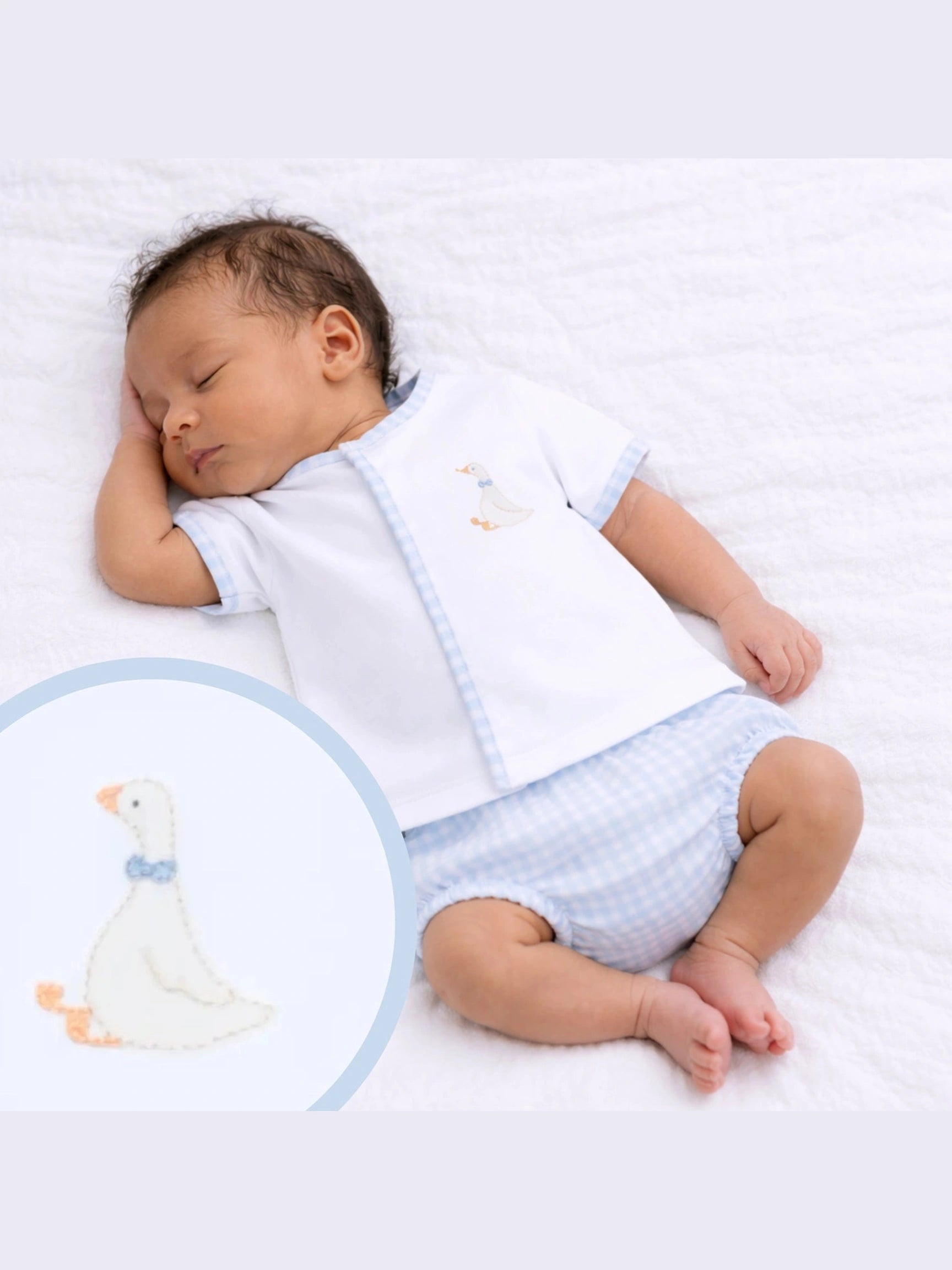 Silly Goose Diaper Cover Set - Light Blue