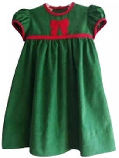 Christmas Bow Applique Dress