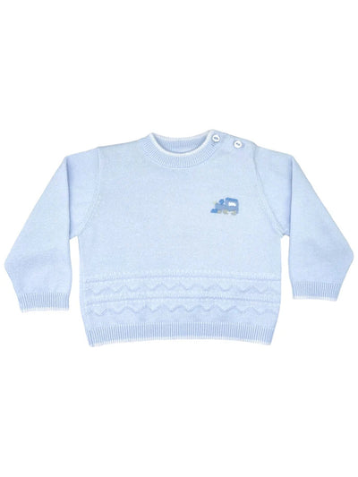 Embroidered Train Lightweight Knit Sweater