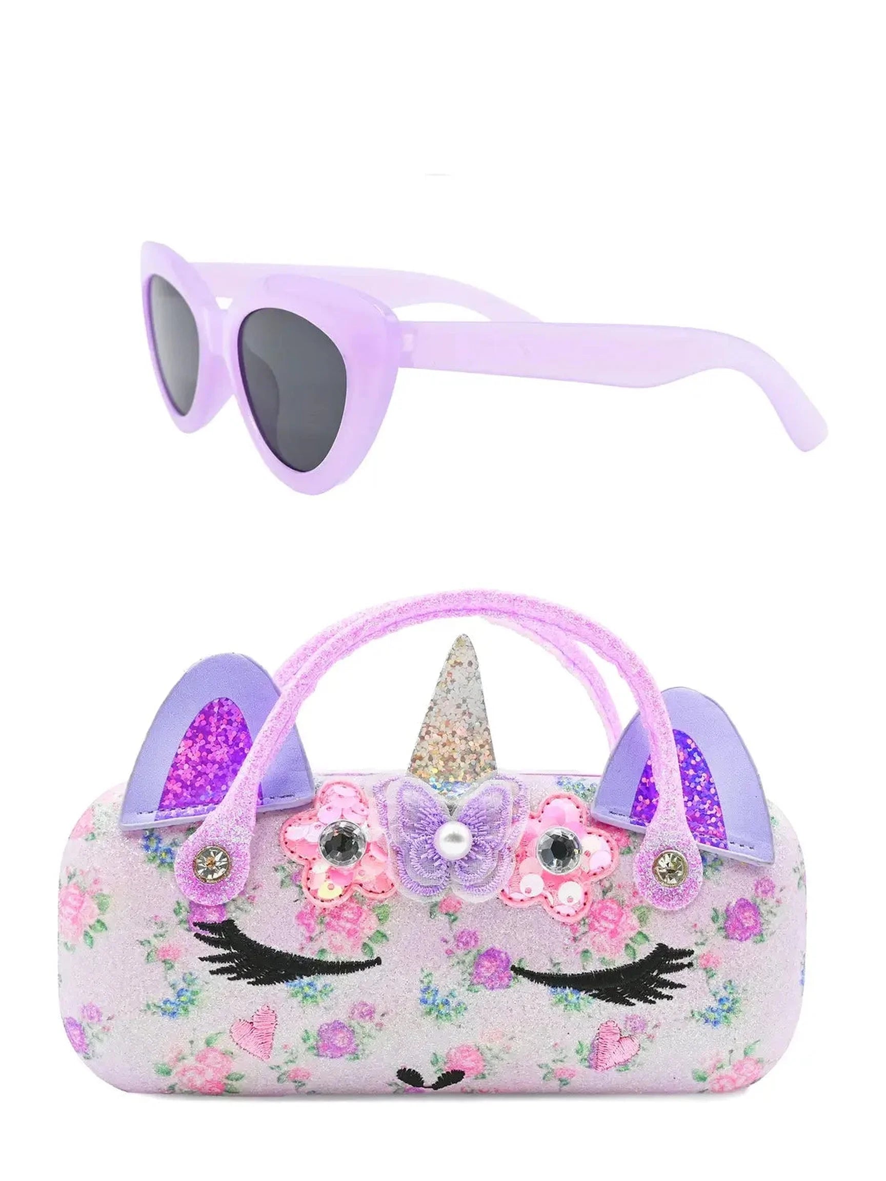 Gwen Butterfly Crown Floral Case and Sunglasses