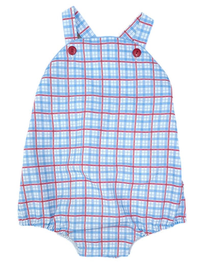 PRE-ORDER Louie Bubble-Red & Blue Plaid