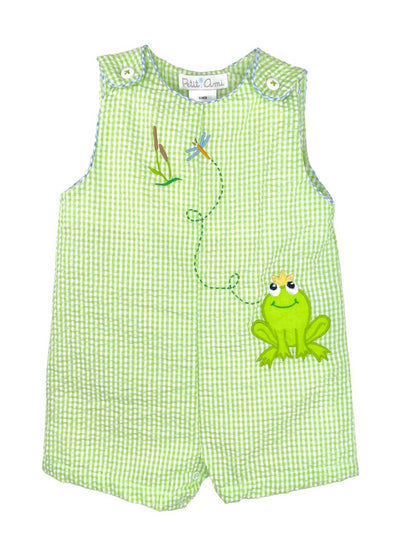 Sunsuit w/Frog Applique & Embroidery