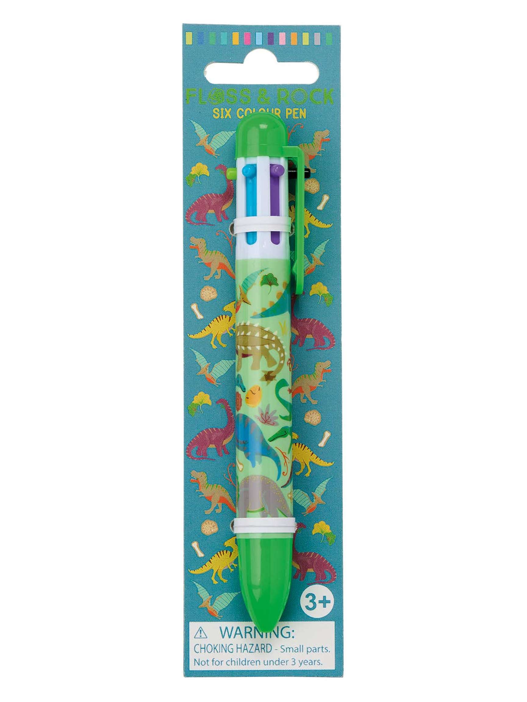 Dinosaur 6 Color Click Pen