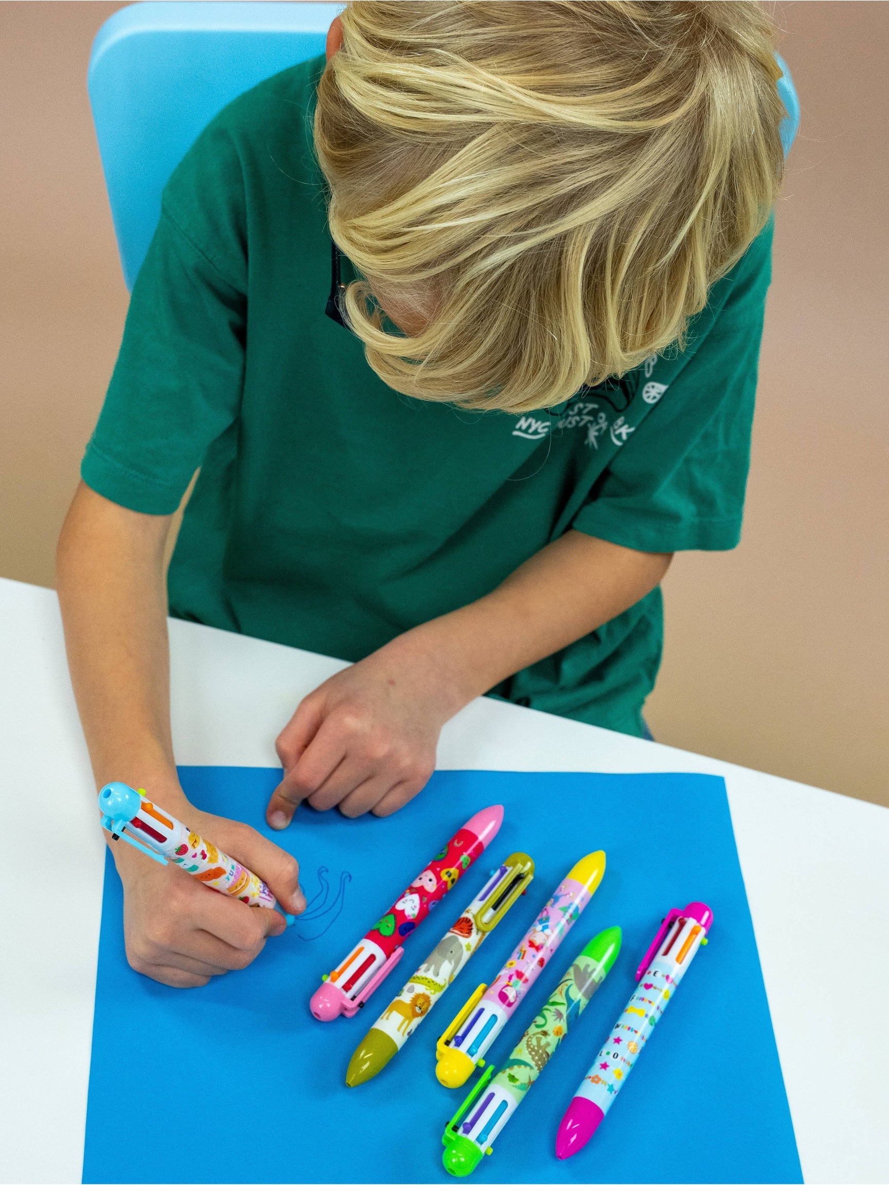 Dinosaur 6 Color Click Pen