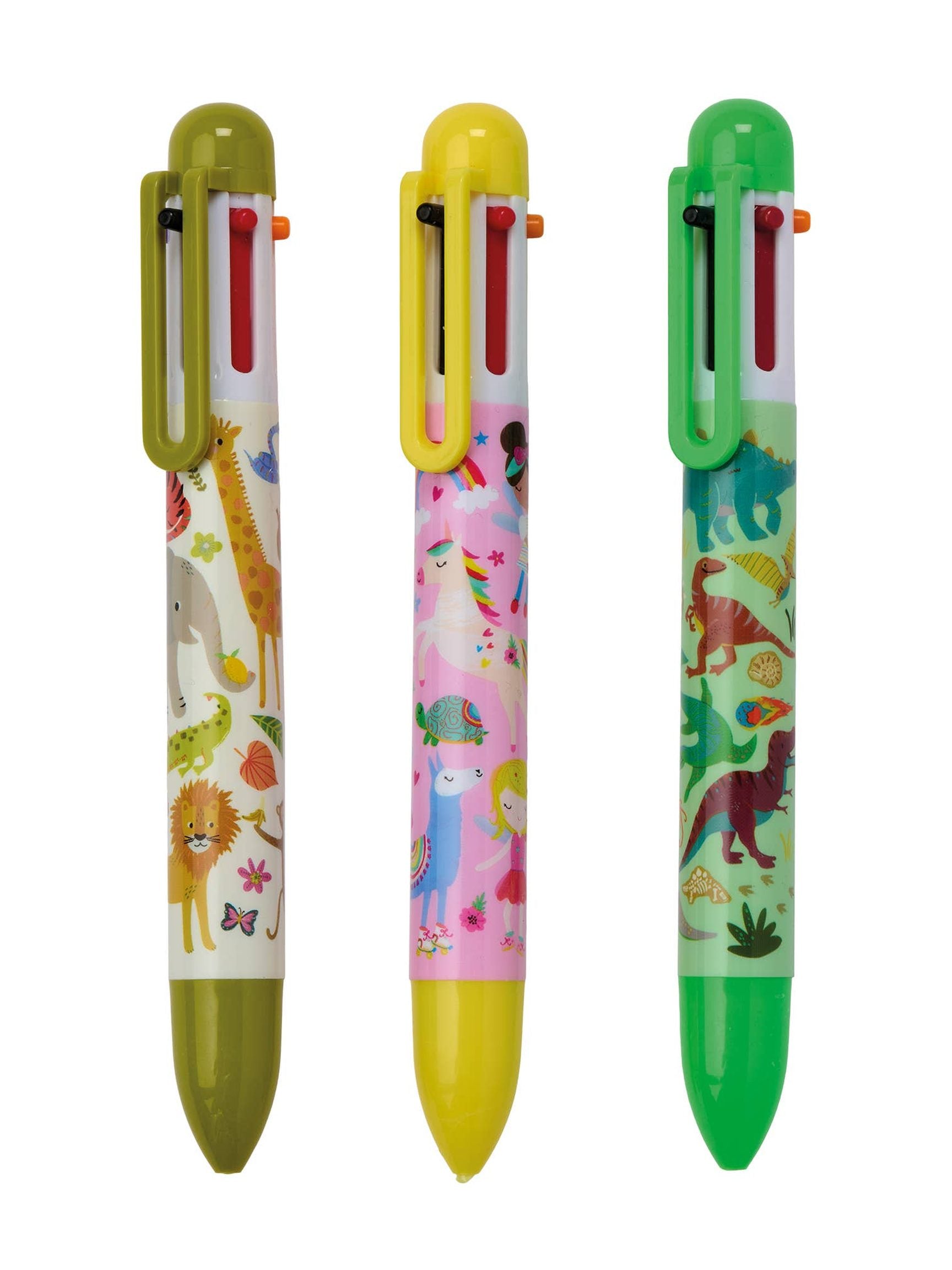 Dinosaur 6 Color Click Pen