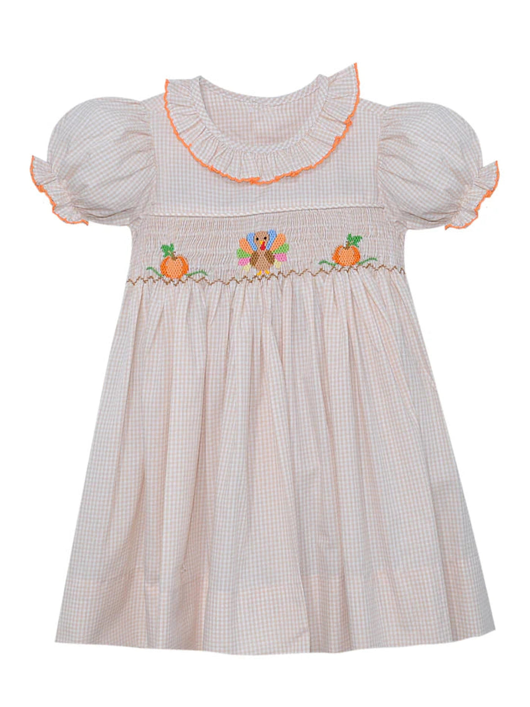 Frances Smocked Turkey Dress Posh Tots Children s Boutique