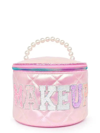 'makeup' Metallic Quilted Glam Bag