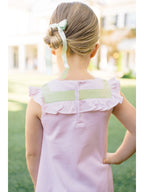 Pink with Green Stripe Sleeveless Dress