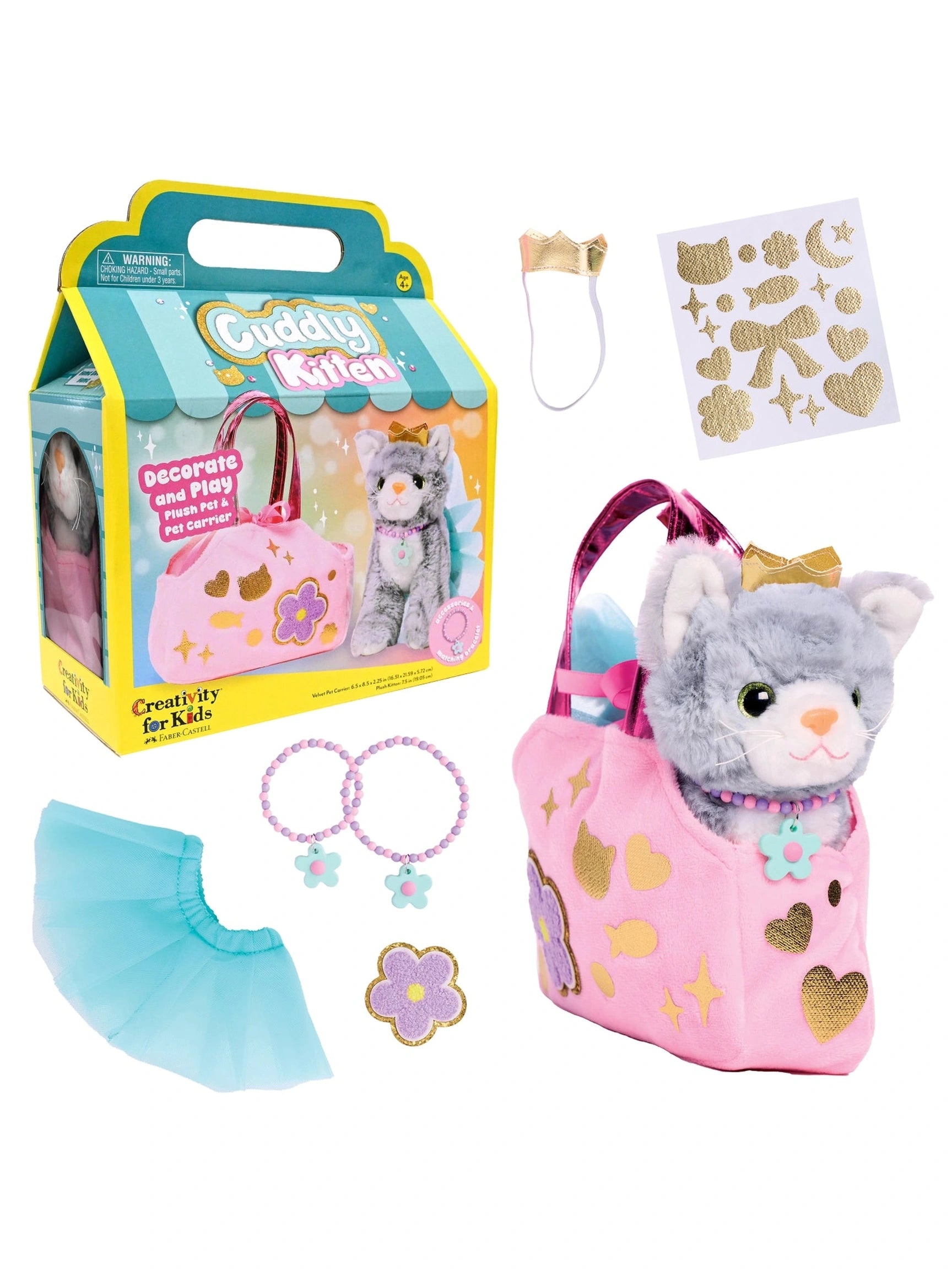 Decorate A Cuddly Kitten DIY Craft Kit for Kids - Posh Tots Children's Boutique