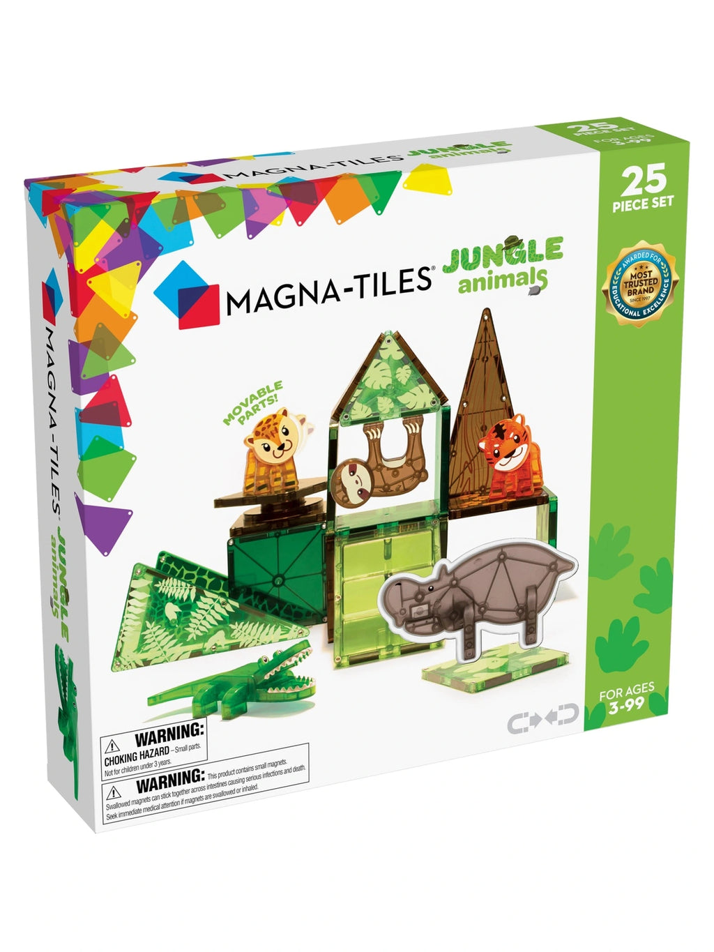 Magna-Tiles Jungle Animals 25-Piece Set