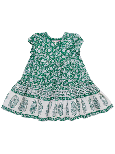 Adele Dress - Green Garden Floral