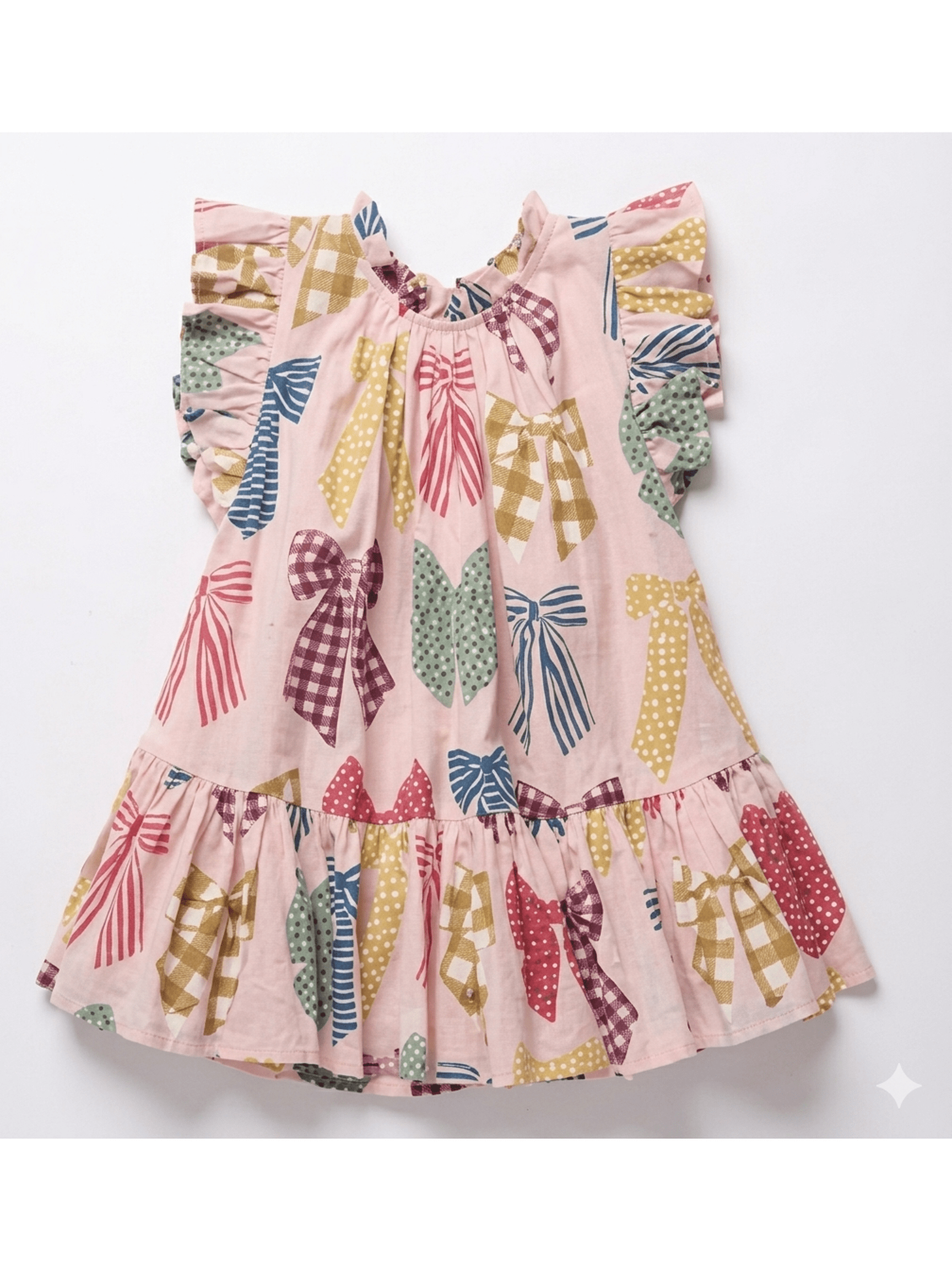 Girls Harper Dress - Patterned Bows