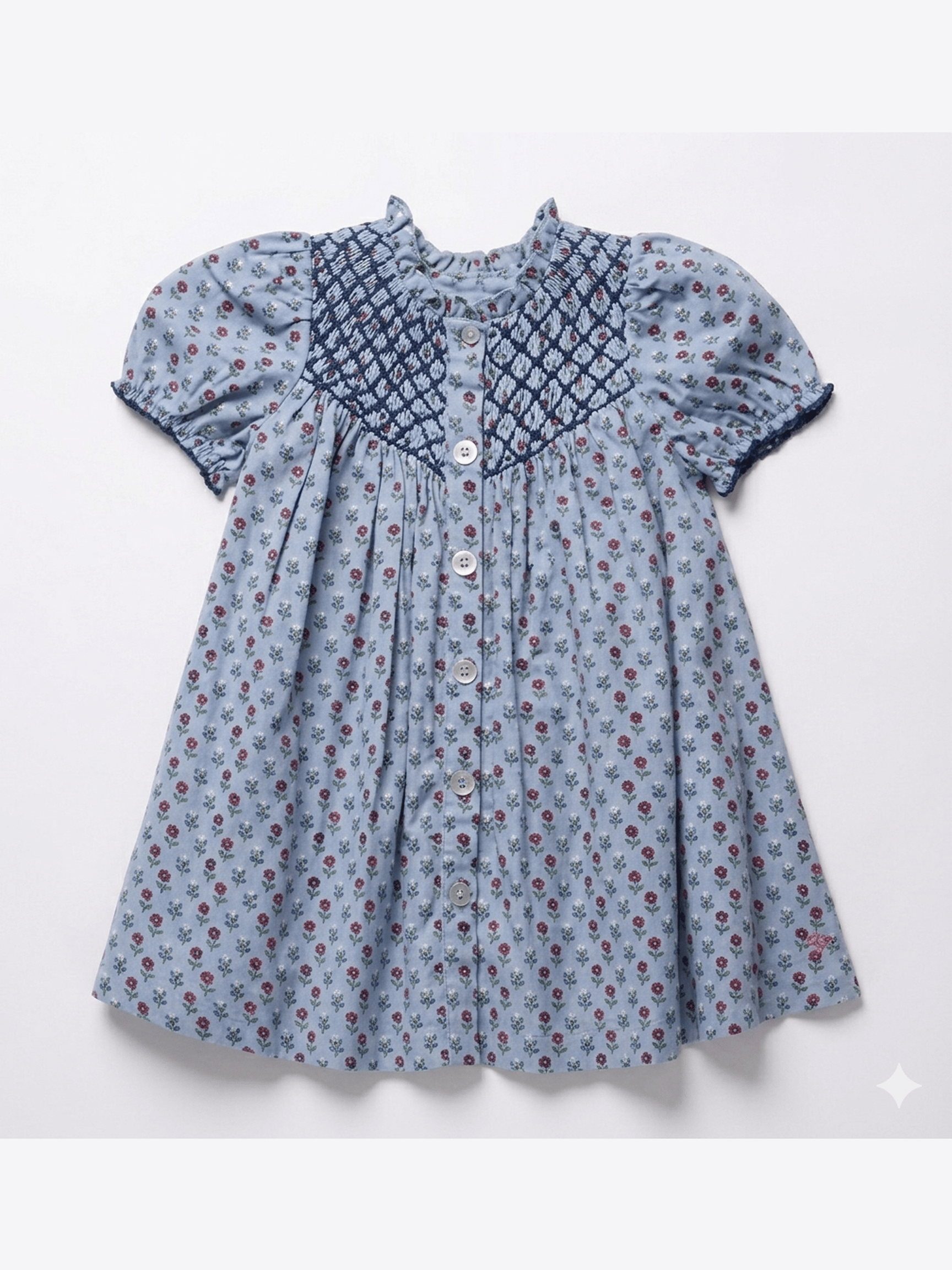 Girls Lucia Dress - Light Blue Carnation