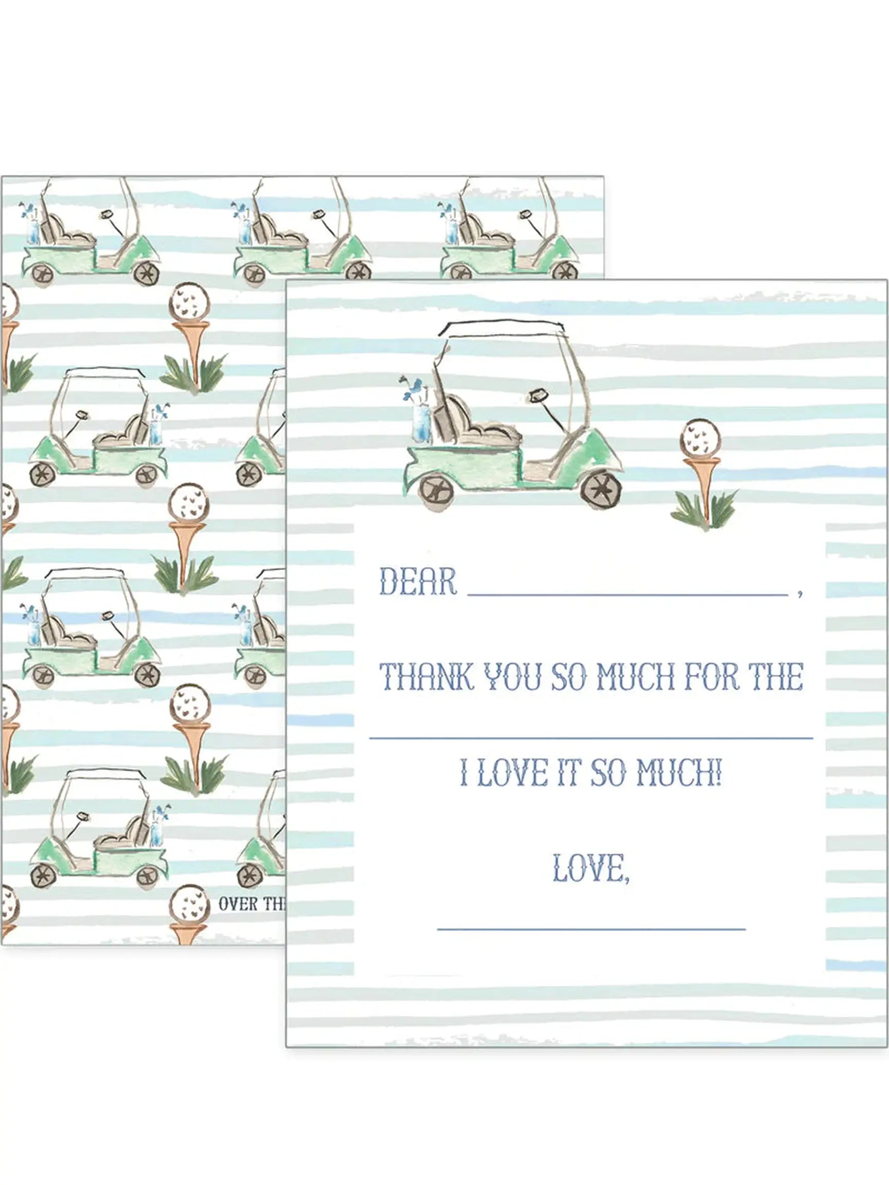 Golf Cart Thank You Notecards